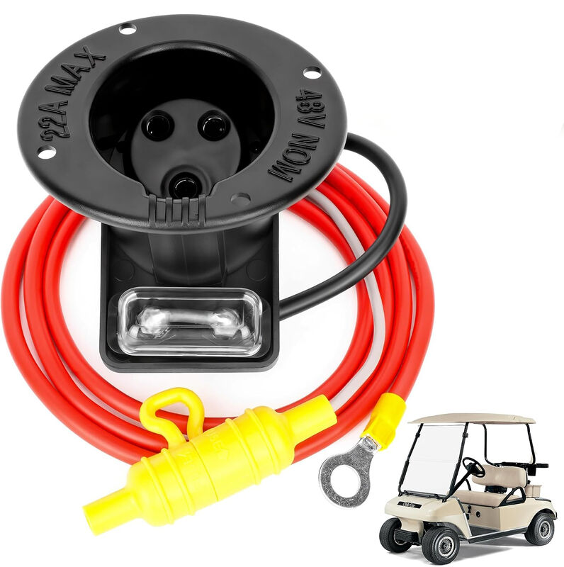 Club Car DS Charger Tacle Fuse Assembly 101802101 Premium Upgrade Ολοκληρωμένη πλεξούδα καλωδίωσης Fuse 48V